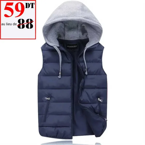 Doudoune capuche sans manches